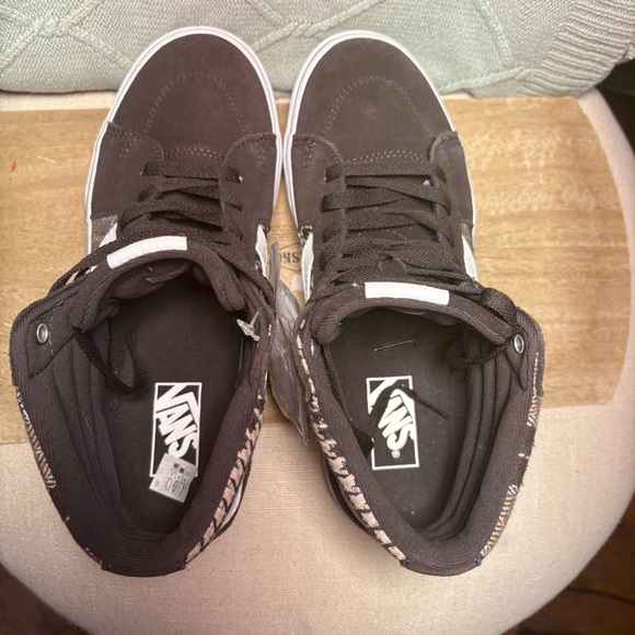 Vans Filmore Hi Pla, Plaid Mix Brown/White platform sole- Sz 8.5 VN0A5EM7NWH new - Picture 2 of 14